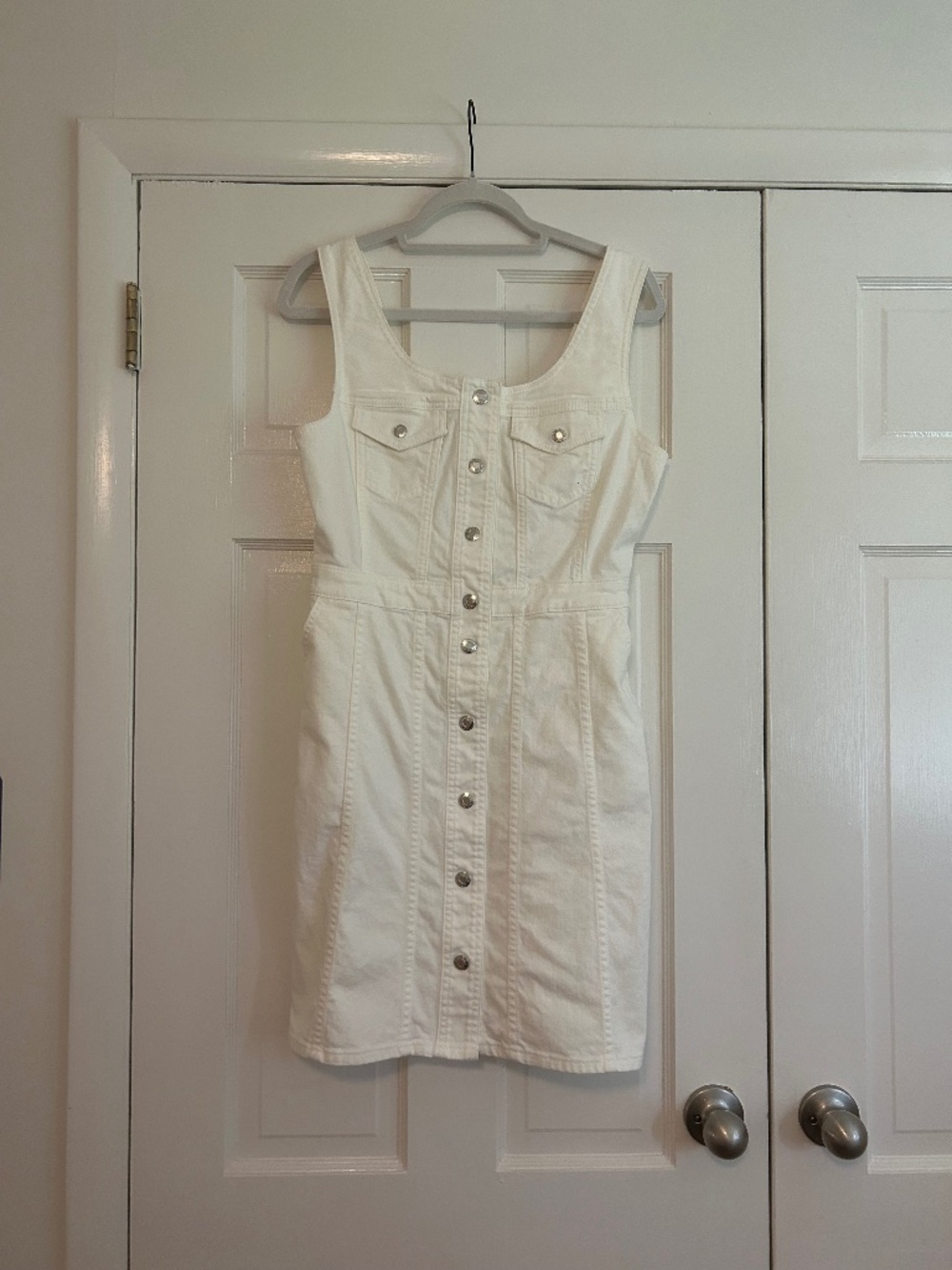 White denim dress